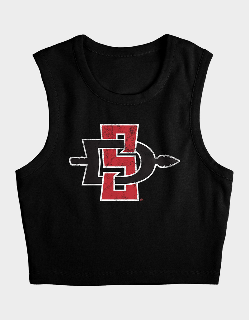 SAN DIEGO STATE UNIVERSITY Womens Cropped Tank Top image number 3