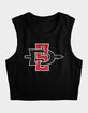 SAN DIEGO STATE UNIVERSITY Womens Cropped Tank Top image number 4