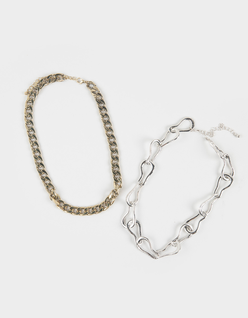 RSQ Oversized Chunky Two Tone Necklace image number 0