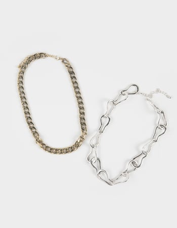 RSQ Oversized Chunky Two Tone Necklace Primary Image