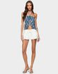 EDIKTED Beaded Floral Split Front Halter Top image number 4