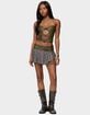 EDIKTED Varley Plaid & Lace Layered Mini Skort image number 4