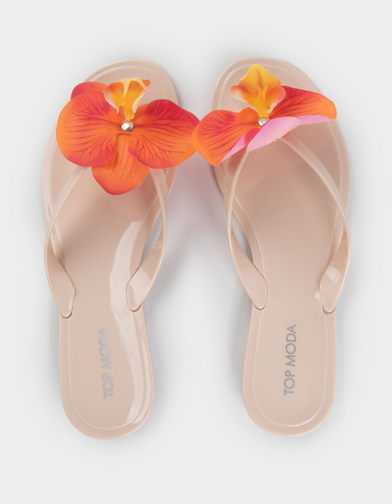 TOP MODA Hibiscus Womens Flip Flops image number 4