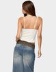 EDIKTED Misty Lacey Textured Tank Top image number 3