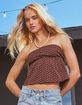RSQ Womens Henley Babydoll Tube Top image number 1