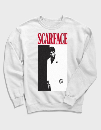 SCARFACE Black And White Poster Unisex Crewneck Sweatshirt Primary Image