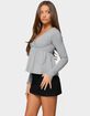 EDIKTED Kenzie Long Sleeve Babydoll Top image number 2