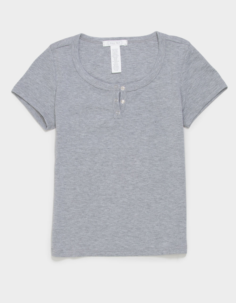 FULL TILT Girls Snap Henley Top image number 0