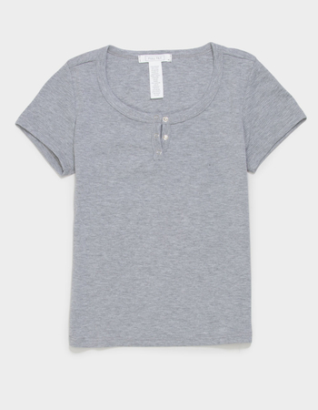 FULL TILT Girls Snap Henley Top Primary Image