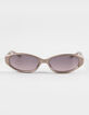 RSQ Rectangle Shimmer Plastic Sunglasses image number 2