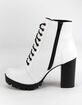 SODA Lace Up Womens Heeled Booties image number 3