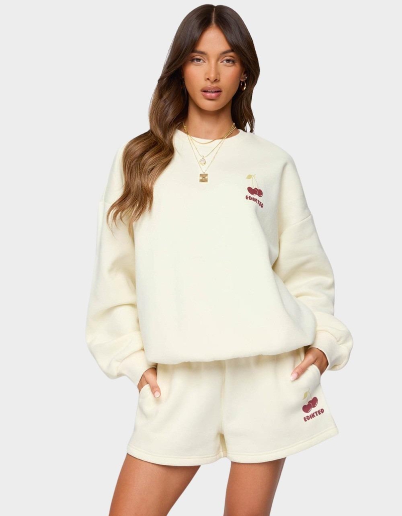 EDIKTED Cherry Babe Sweatshirt image number 0