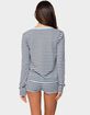 EDIKTED Lillian Striped Button Up Knit Cardigan image number 3