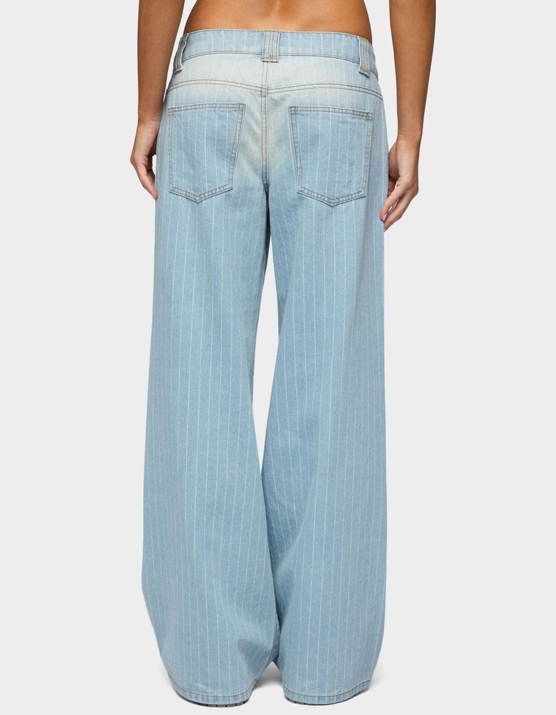 EDIKTED Cory Striped Low Rise Baggy Jeans image number 2