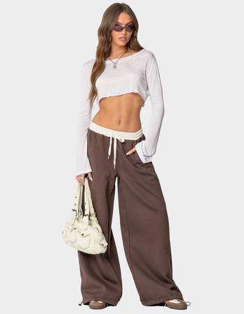 EDIKTED Mikki Wide Leg Sweatpants Alternative Image