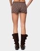 EDIKTED Kenny Polka Dot Knit Shorts image number 3