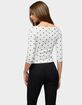 EDIKTED Katey V-Neck Polka Dot Top image number 3