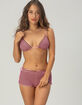 DAMSEL Womens Stripe Micro Cover Up Shorts image number 1