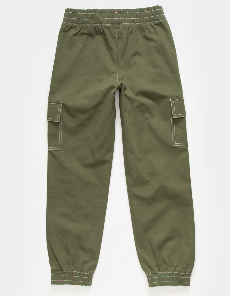 FULL TILT Elastic Waist Girls Cargo Jogger Pants image number 1