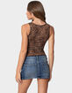 EDIKTED Laur Leopard Printed Cupped Top image number 5