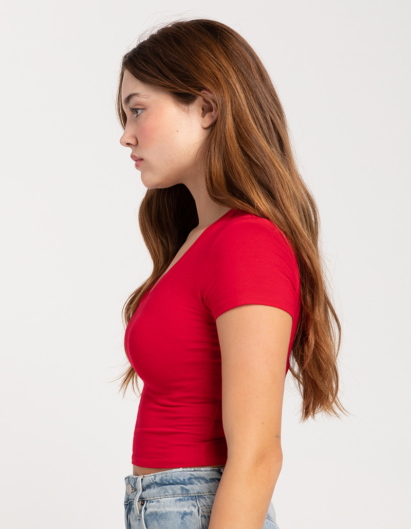 BOZZOLO Womens V-Neck Tee image number 2