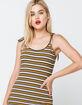ILLA ILLA Stripe Yellow Bodycon Dress image number 1
