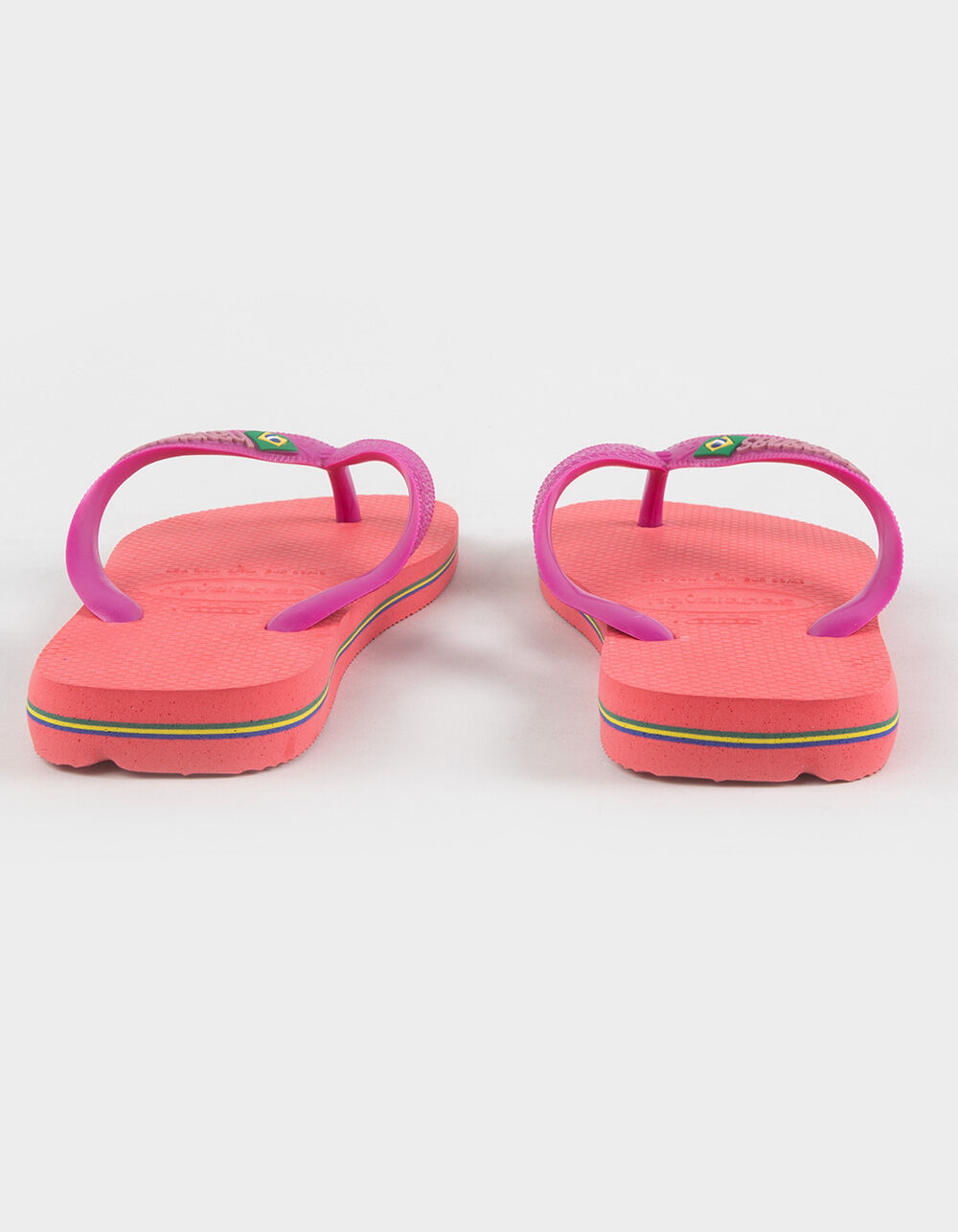 HAVAIANAS Brazil Logo Womens Flip Flops - CORAL - 9/10 | Tillys