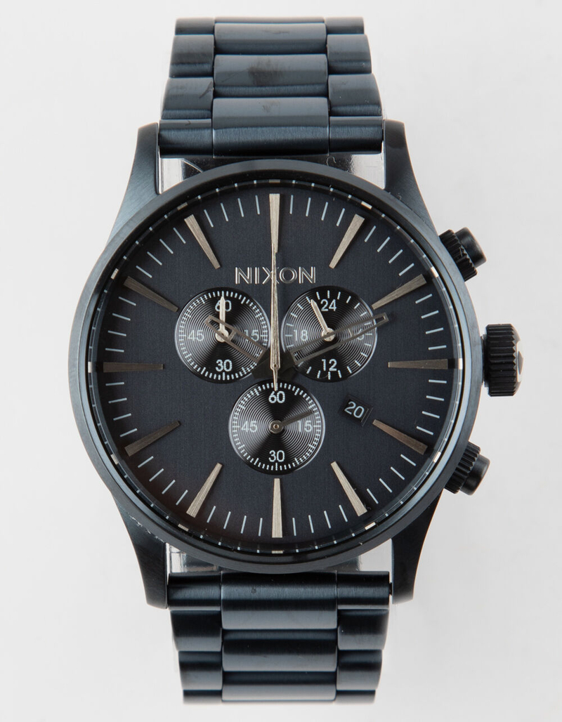 NIXON Sentry Chrono All Blue & Silver Watch image number 0