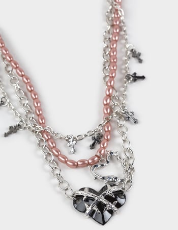 FULL TILT Layered Cross/Heart Necklace Alternative Image