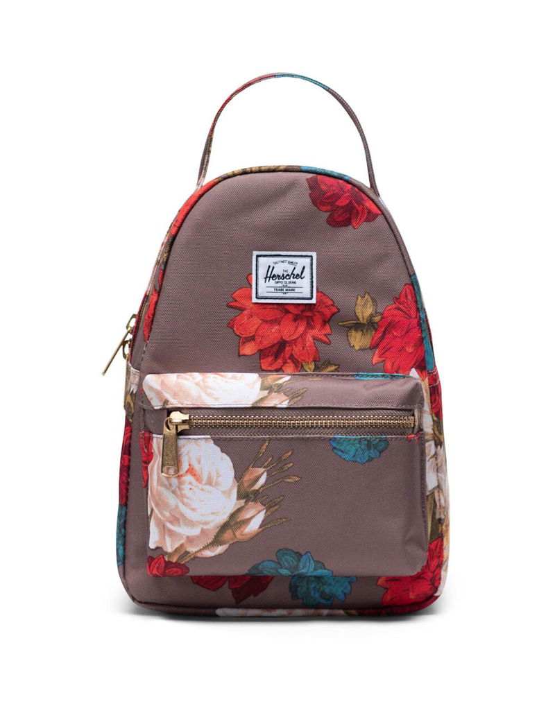 HERSCHEL SUPPLY CO. Nova Mini Brown Floral Backpack image number 0