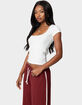 EDIKTED Priscilla Lace Trim Tee image number 3