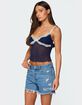 EDIKTED Contrast Lacey Mesh Tank Top image number 3