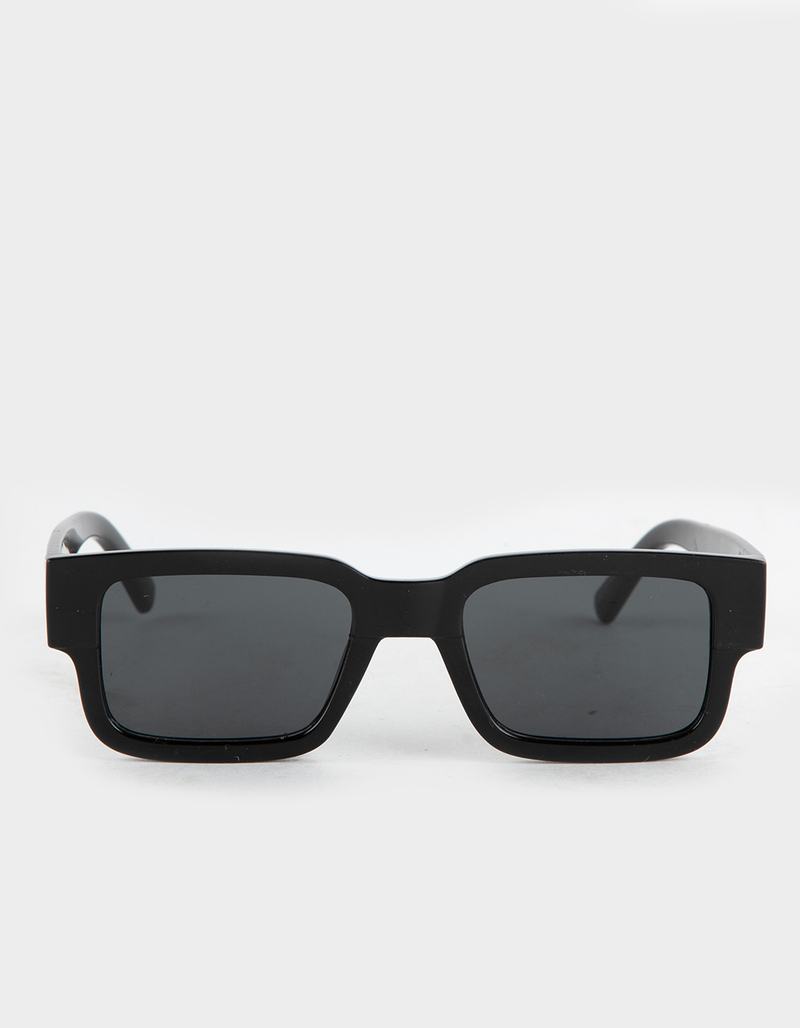 RSQ Thick Bordered Rectangle Sunglasses image number 1