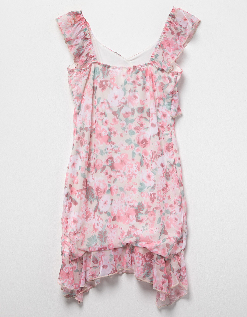 FULL TILT Floral Mesh Girls Dress image number 1