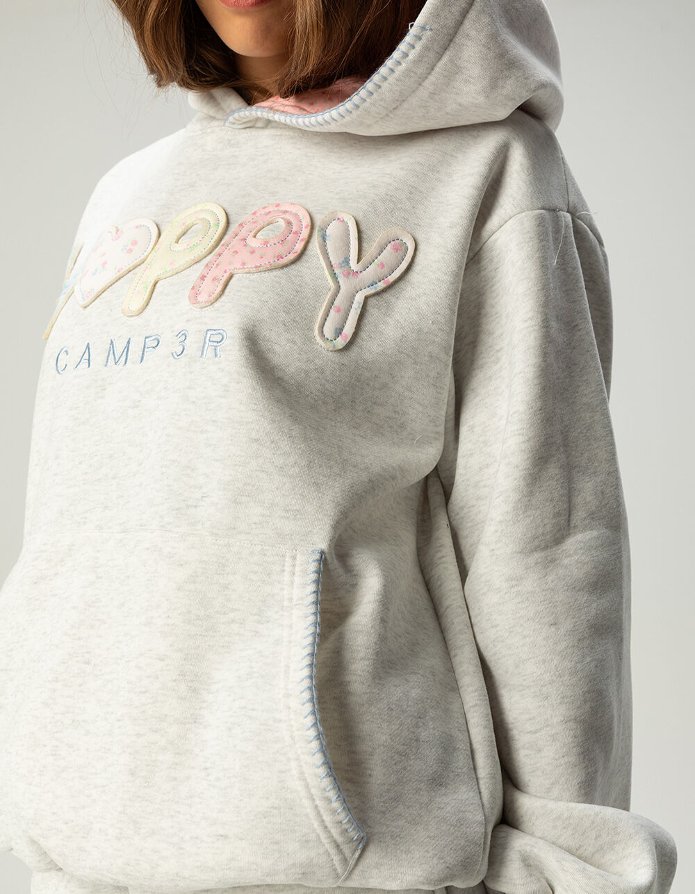 HAPPY CAMP3R Happy State Of Mind Womens Hoodie - HEATHER GRAY | Tillys