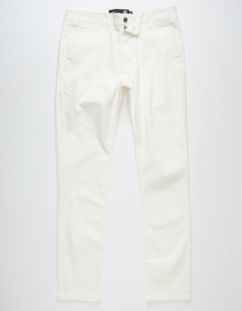 RSQ Mens Skinny Stretch Off White Chinos image number 0
