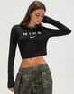 NIKE Sportswear Chill Knit Womens Slim Long Sleeve Cropped Tee image number 1