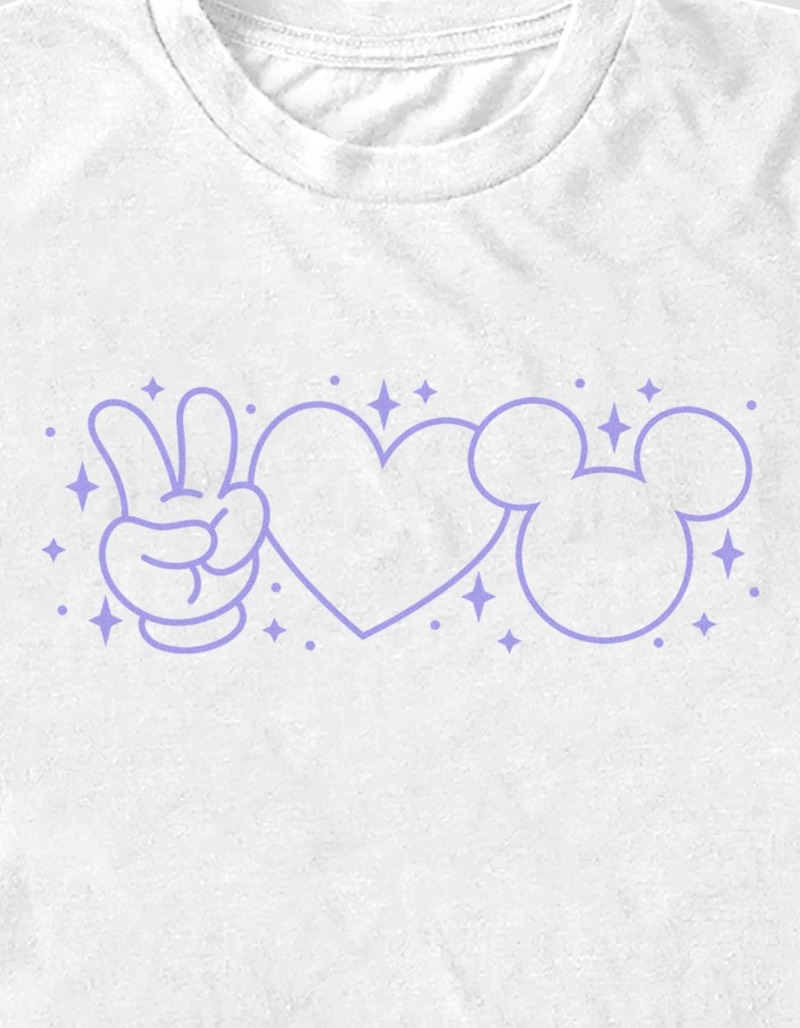 DISNEY Peace Love Mickey Unisex Tee image number 1