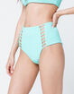FULL TILT Textured High Waisted Mint Bikini Bottoms image number 2