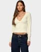 EDIKTED Doron V-Neck Long Sleeve Top image number 1