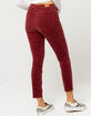 RSQ High Rise Ankle Corduroy Wine Womens Skinny Jeans image number 4
