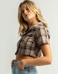 FULL TILT Plaid Womens Camp Shirt image number 2