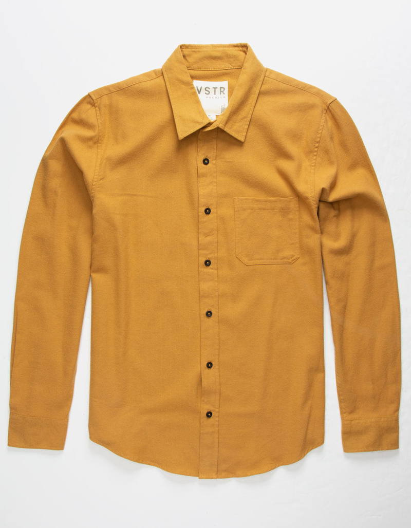 VSTR Solid State Mens Mustard Flannel Shirt image number 0