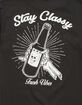 FRESH VIBES Stay Classy Mens Black T-Shirt image number 3