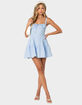 EDIKTED Basil Cupped Gingham Mini Dress image number 1