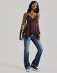MISS ME Border Pocket Womens Mid Rise Bootcut Jeans image number 6