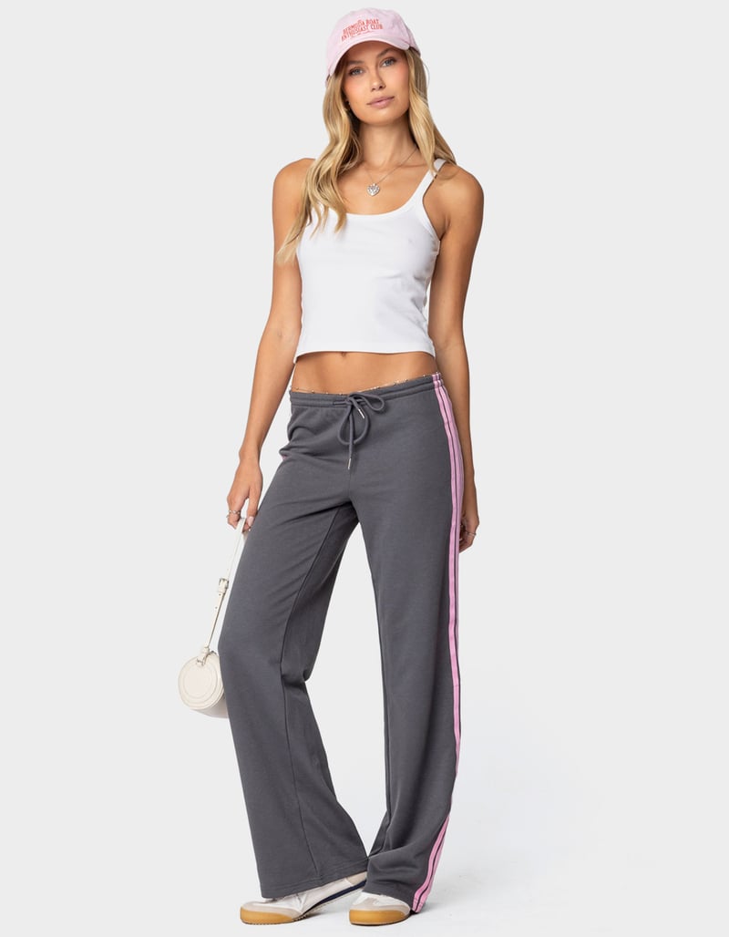 EDIKTED Averie Contrast Striped Sweatpants image number 4