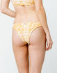 ROXY Beach Classics Yellow Cheeky Bikini Bottoms image number 3
