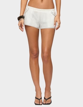 EDIKTED Kaydee Studded Textured Woven Shorts Primary Image