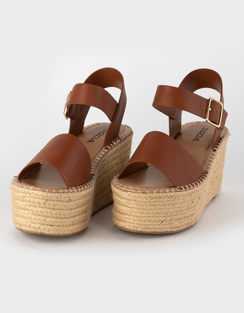 SODA Ankle Strap Womens Espadrille Heels Primary Image